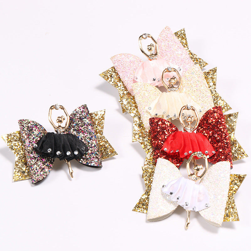 Wholesale Ballet Girl Glitter Rhinestone Hair Clips
