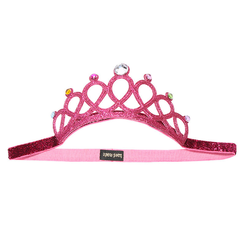 Wholesale Sweet Princess Glitter Rhinestone Crown Headband