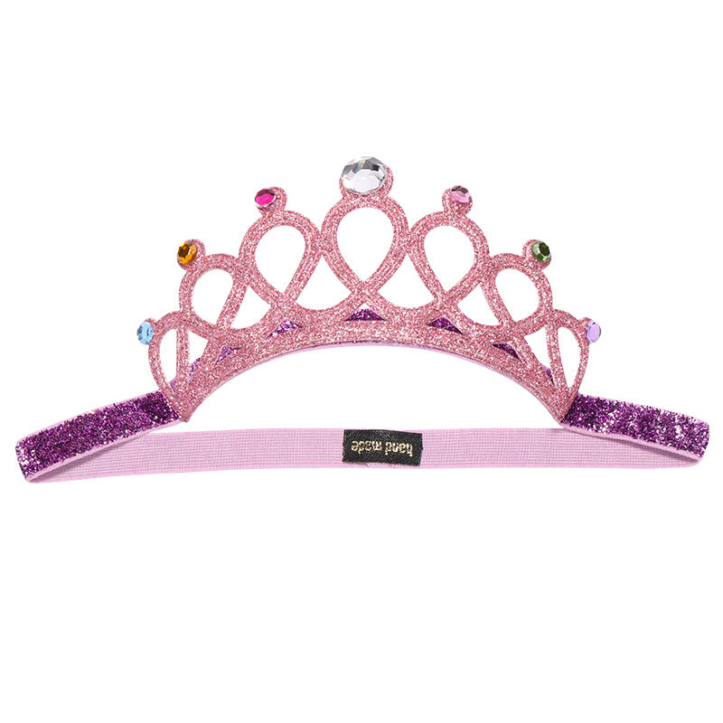 Wholesale Sweet Princess Glitter Rhinestone Crown Headband