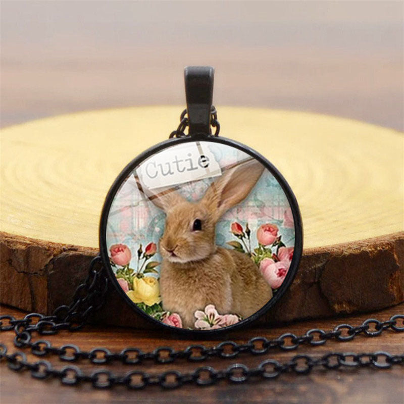Wholesale Alloy Easter Bunny Necklace