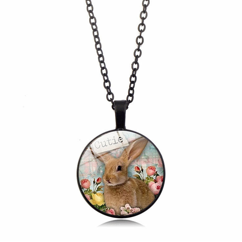 Wholesale Alloy Easter Bunny Necklace