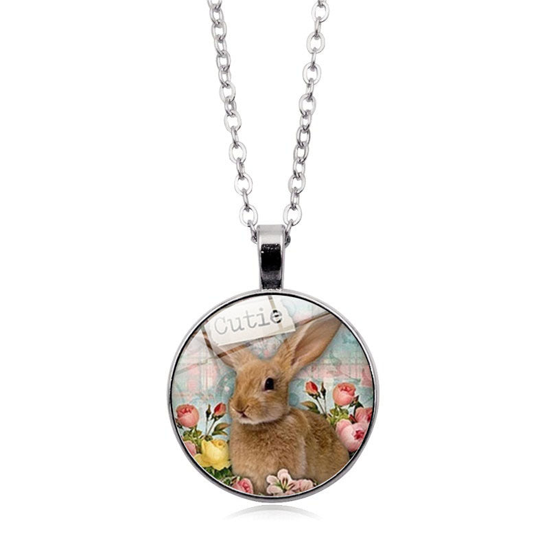 Wholesale Alloy Easter Bunny Necklace
