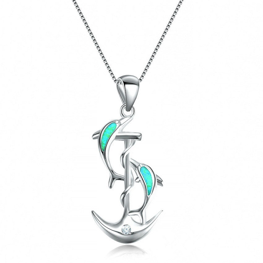 Wholesale 2 Dolphin Alloy Necklaces