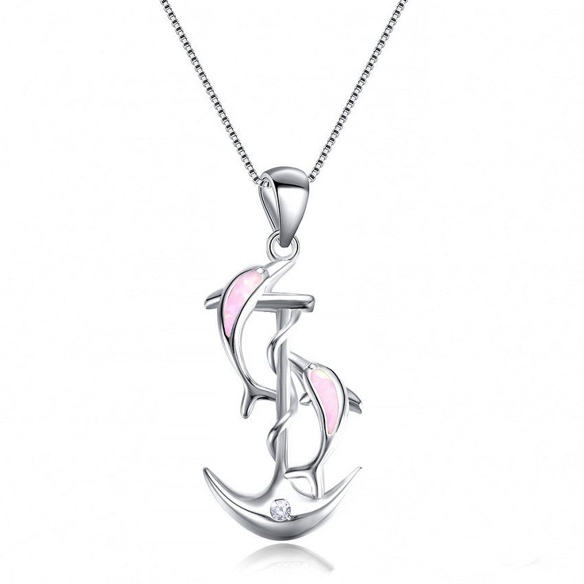 Wholesale 2 Dolphin Alloy Necklaces
