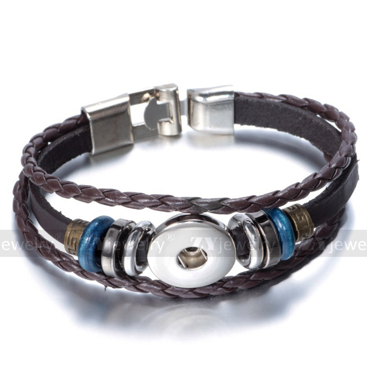 Wholesale Alloy Buckle Leather Bracelet