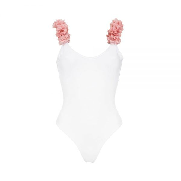 Wholesale Solid Color Petals Kids Swimwear