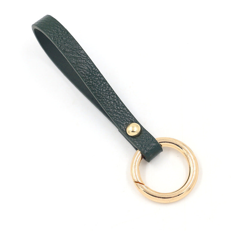 Wholesale PU Colored PU Leather Wristband with Keyring