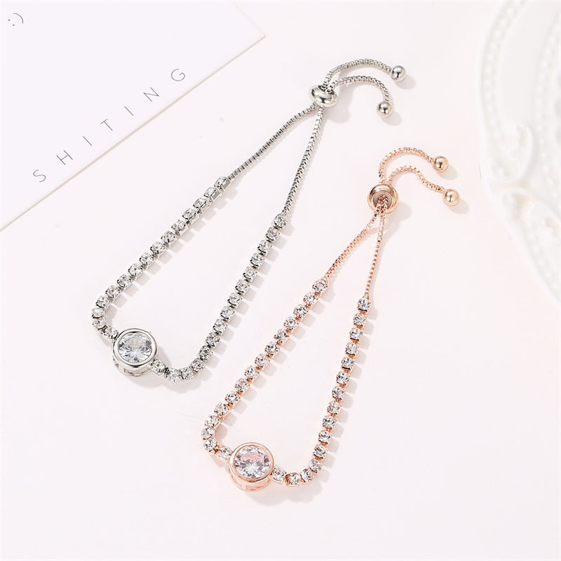 Wholesale Heart Zircon Copper Bracelet