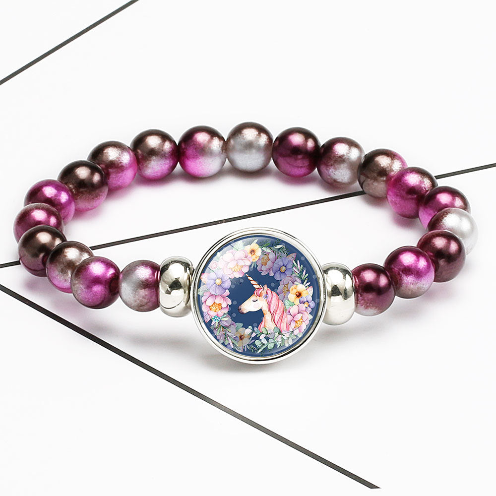 Wholesale Unicorn Acrylic Beads Bracelet