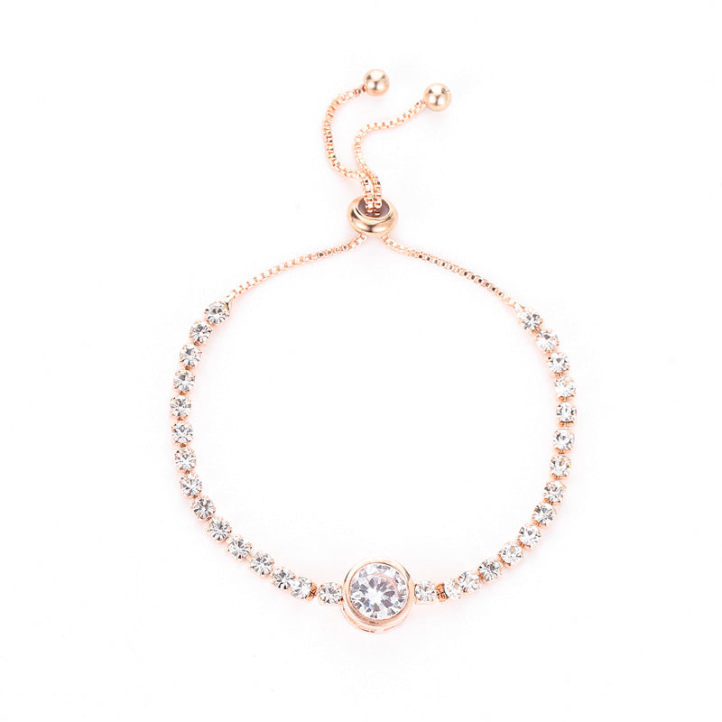 Wholesale Heart Zircon Copper Bracelet
