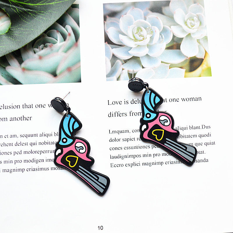 Aretes De Acrílico Con Letras De Corazón De Lápiz Labial al por mayor