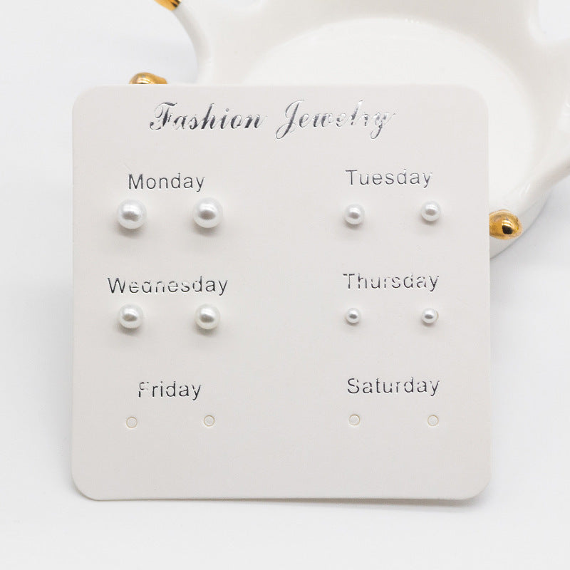 Pendientes de aleación de aguja de una semana al por mayor