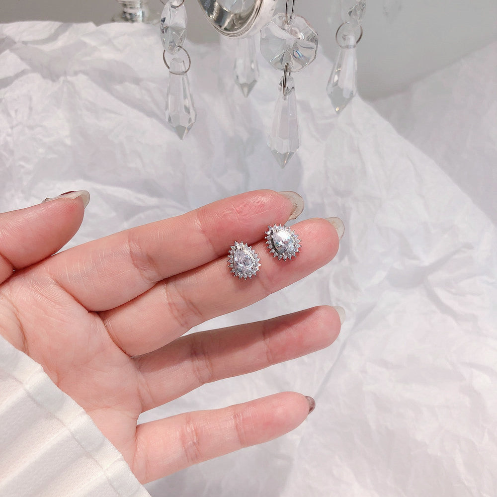 Wholesale Plated 18K Pearl Tassel Earrings Zircon