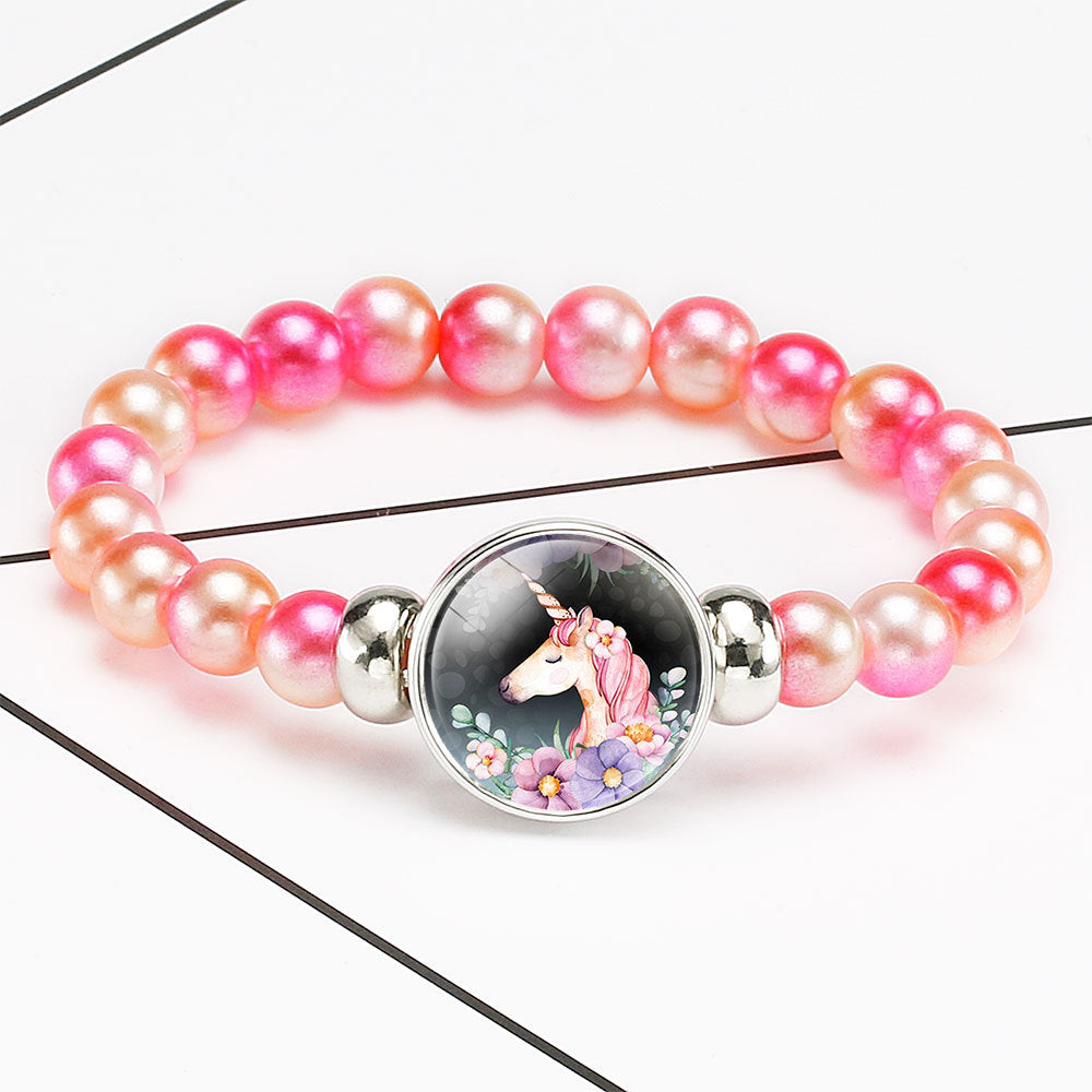 Wholesale Unicorn Acrylic Beads Bracelet