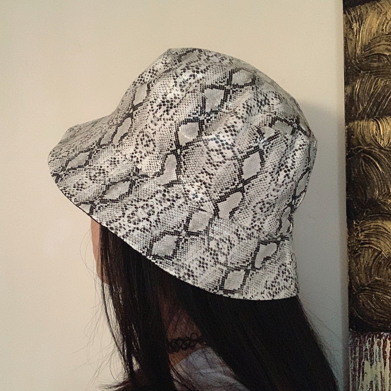 Venta al por mayor PU Serpiente Patrón Cubo Sombrero