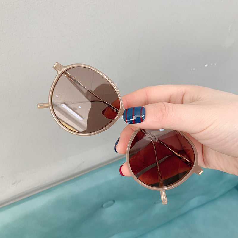 Wholesale PC Retro Personality Round Frame Sunglasses