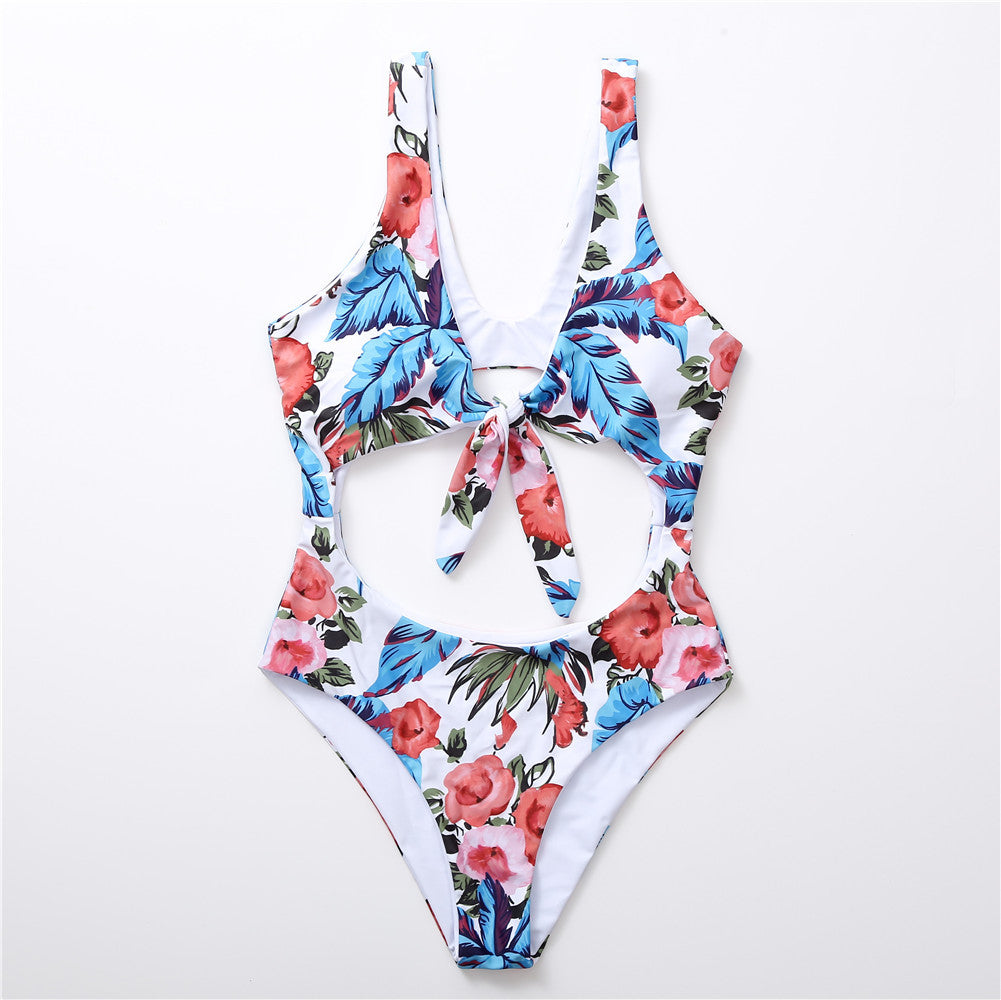 Wholesale Printed Ruffle Polyester Parent-child Swimwear