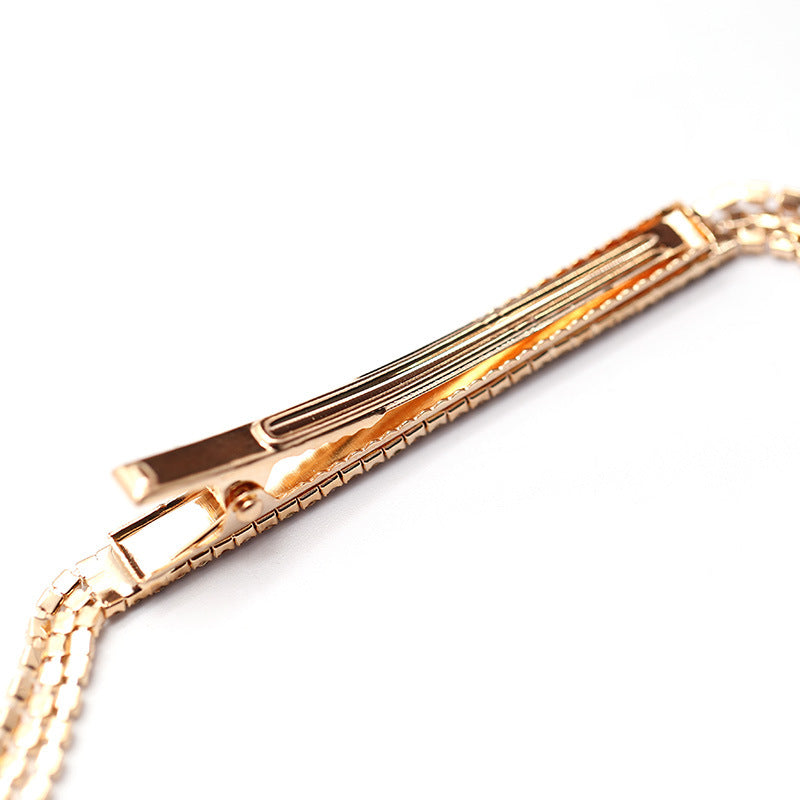 Wholesale Alloy Rhinestone Tassel Chain Hair Clip