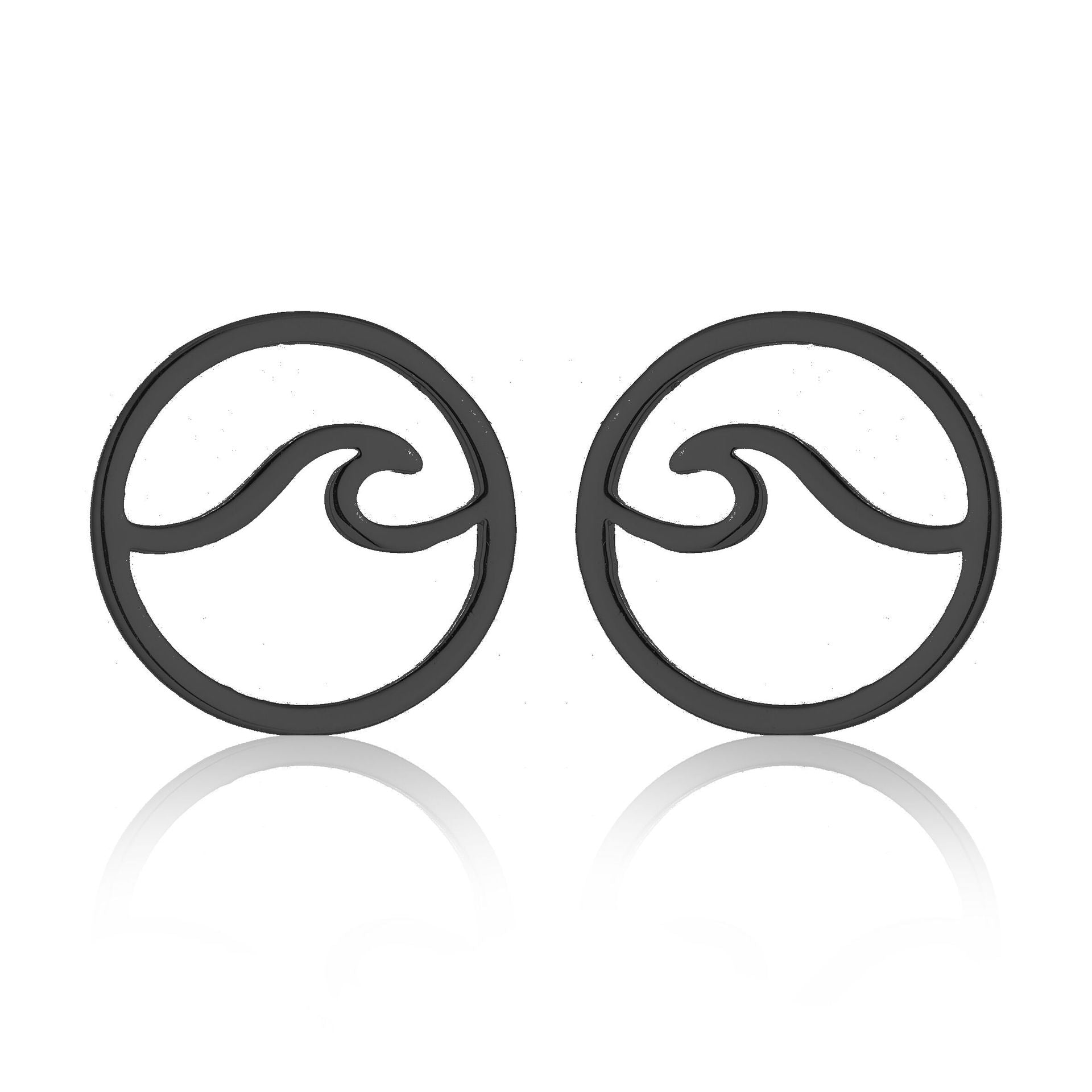 Wholesale Stainless Steel Round Hollow Wave Ear Studs