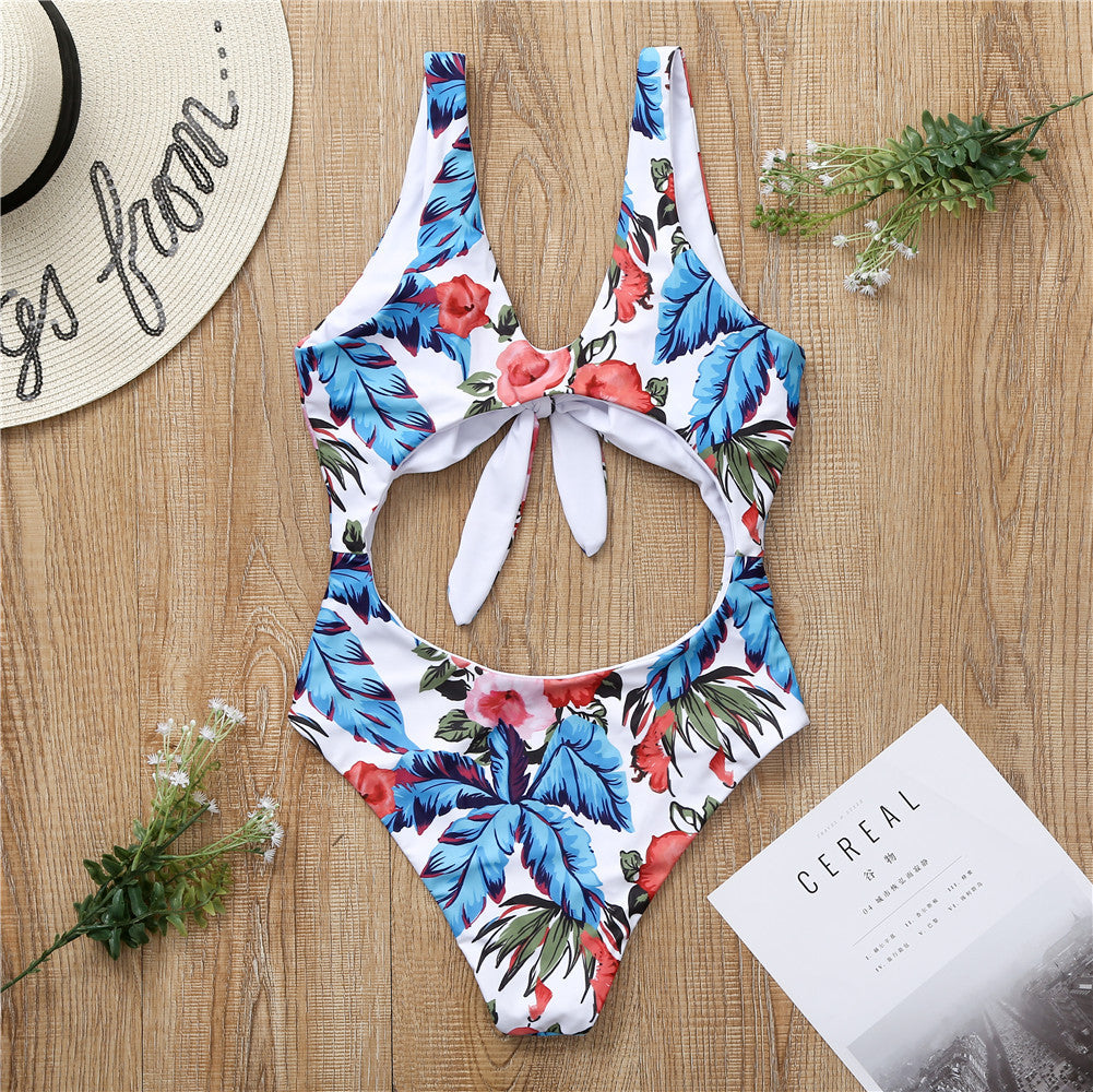 Wholesale Printed Ruffle Polyester Parent-child Swimwear