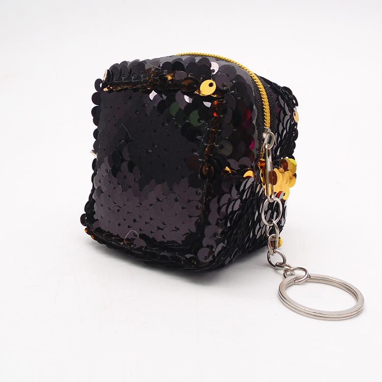 Wholesale Square Sequin Coin Purse Keychain