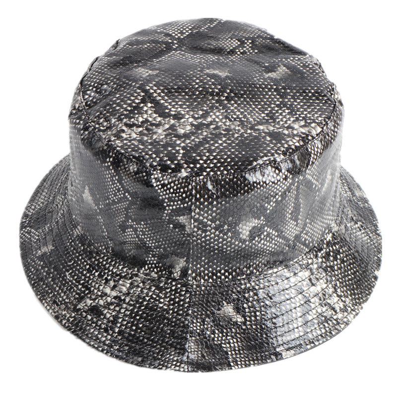 Venta al por mayor PU Serpiente Patrón Cubo Sombrero