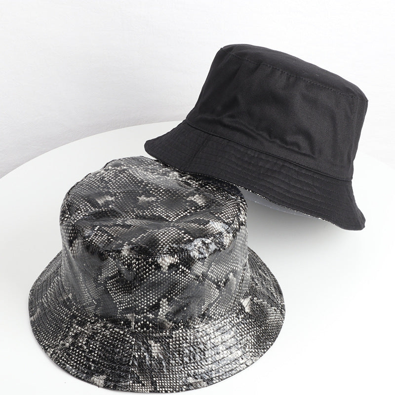 Venta al por mayor PU Serpiente Patrón Cubo Sombrero
