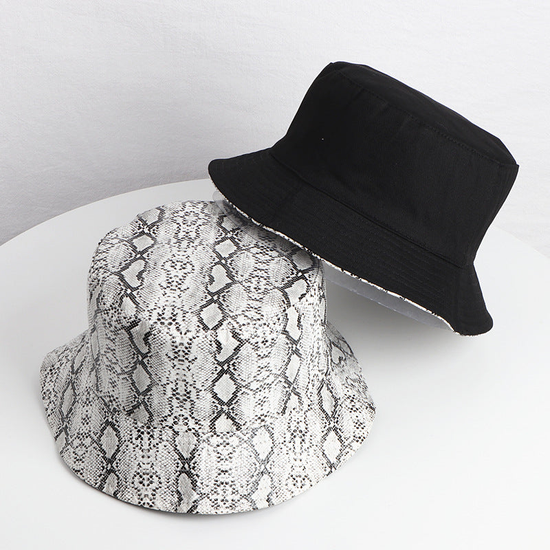 Venta al por mayor PU Serpiente Patrón Cubo Sombrero