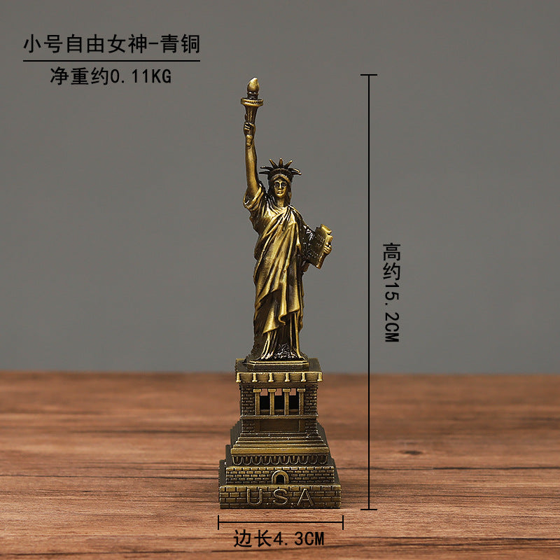 Comercio al por mayor Aleación Artesanía Estatua de la Libertad Modelo Ornamento