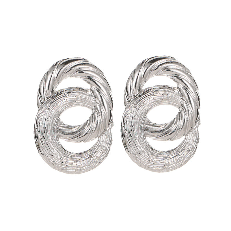 Wholesale Figure 8 Twist Alloy Earrings