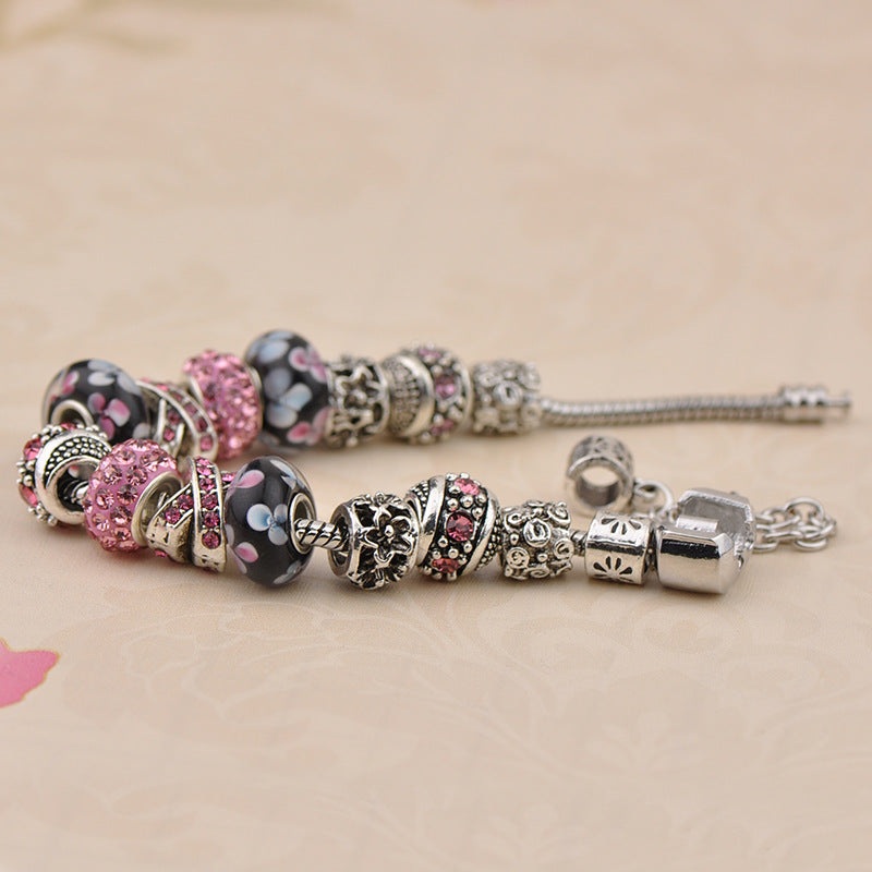 Pulsera Completa De Cuentas De Diamantes Sakura al por mayor