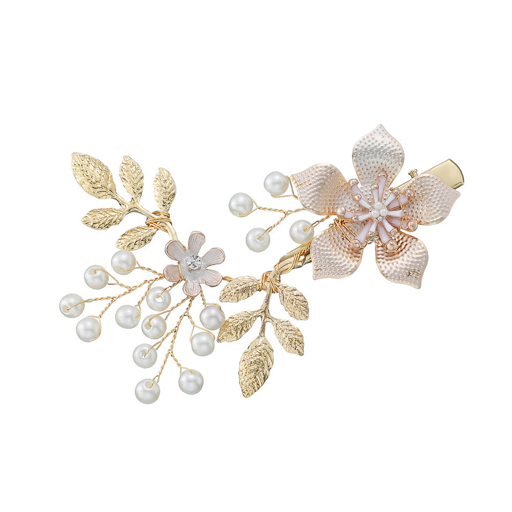 Wholesale Alloy Flower Handmade Pearl Hairpin