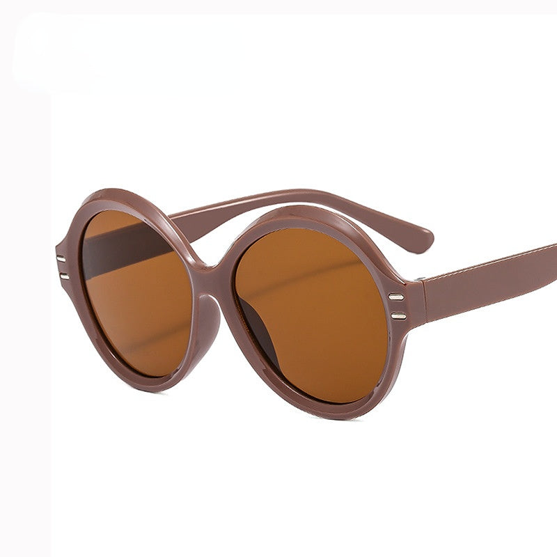 Wholesale Round Frame Pink PC Sunglasses