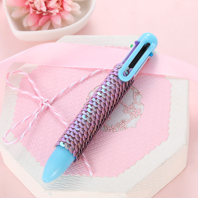 Pen bolígrafo de lápiz de lente de lentejuelas de plástico al por mayor