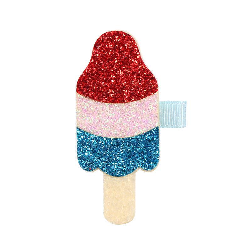 Wholesale Ice Cream Cones Cloth Hair Clips
