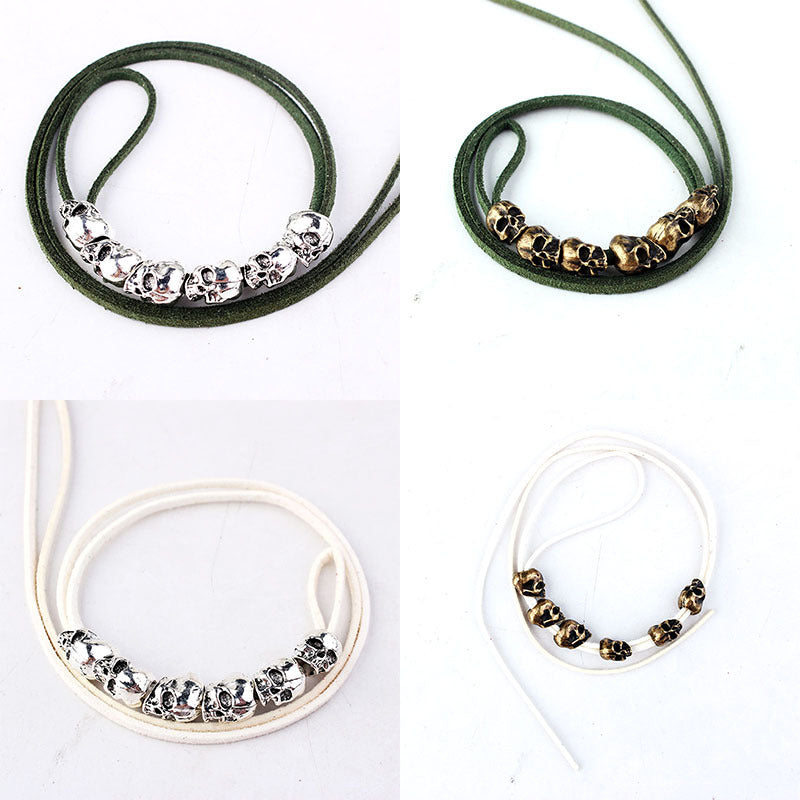 Wholesale Gothic Alloy Skull Hair Rope
