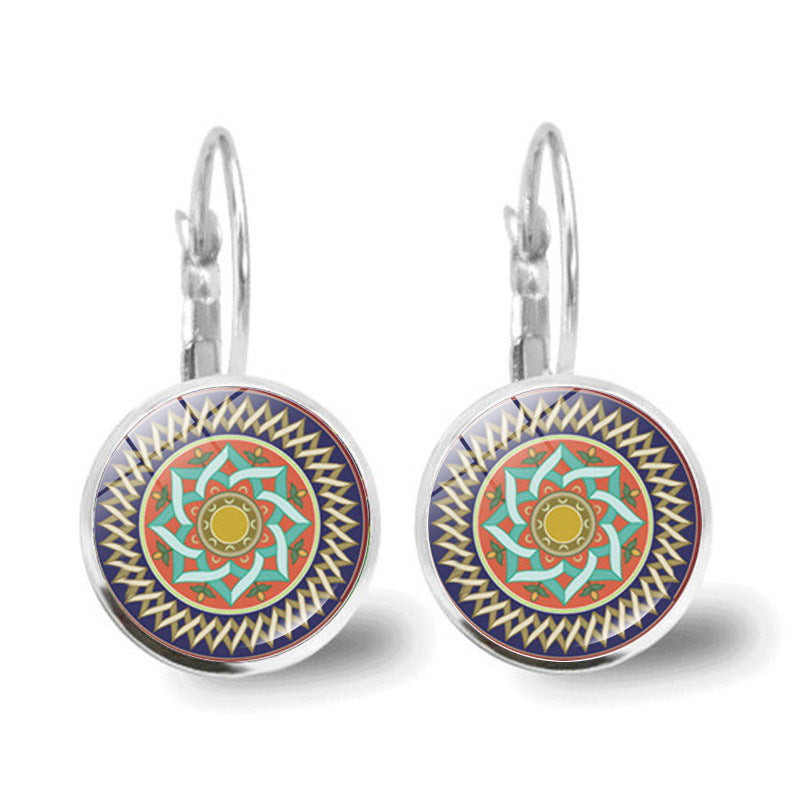 Wholesale Mandala Alloy Earrings