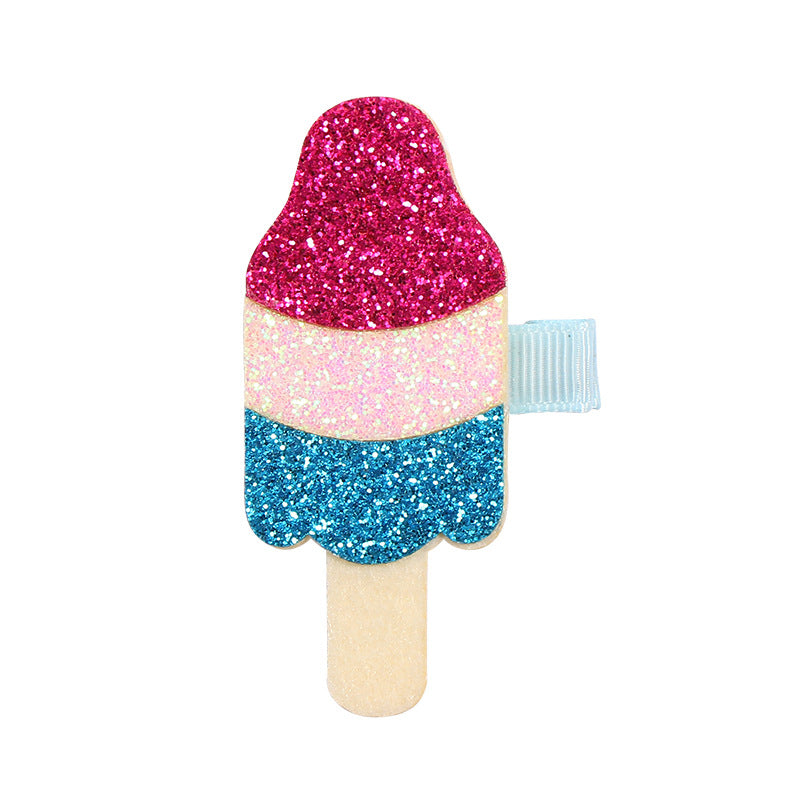 Wholesale Ice Cream Cones Cloth Hair Clips