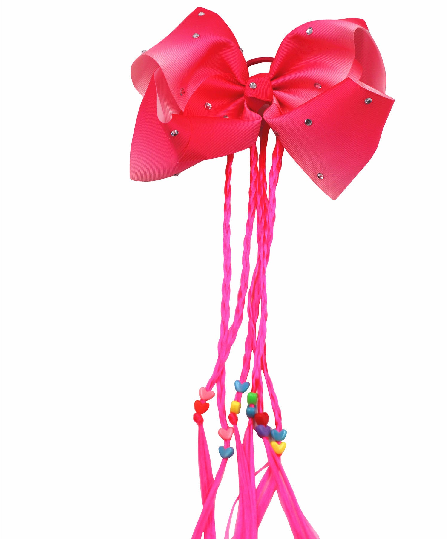 Wholesale Rainbow Colors Twist Braid Bow Hair Ties