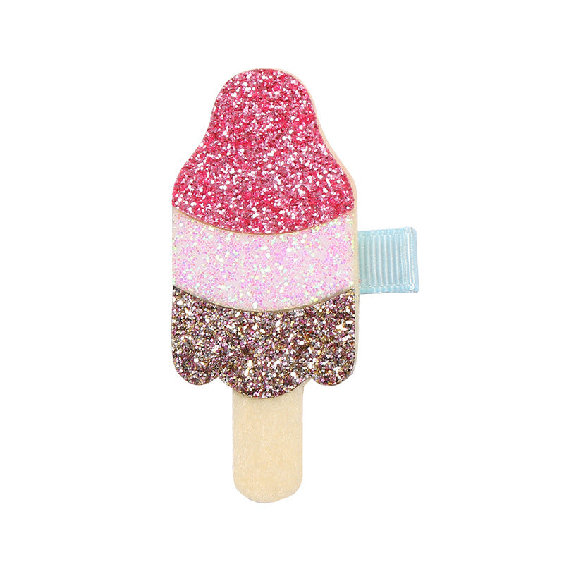 Wholesale Ice Cream Cones Cloth Hair Clips