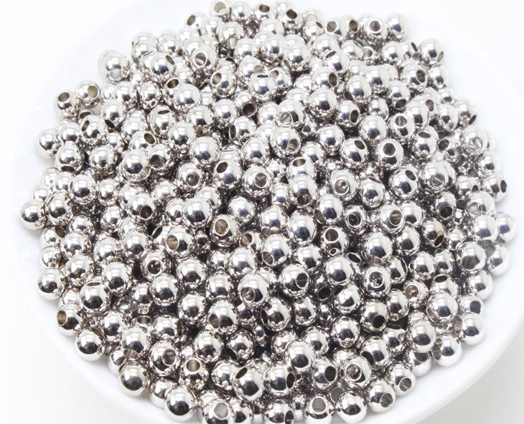 Wholesale 100PCS 3mm18K Gold Plated Copper Beads Hole 1.2mm