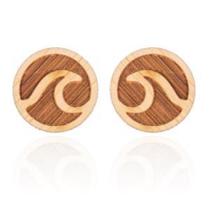 Wholesale Stainless Steel Round Hollow Wave Ear Studs