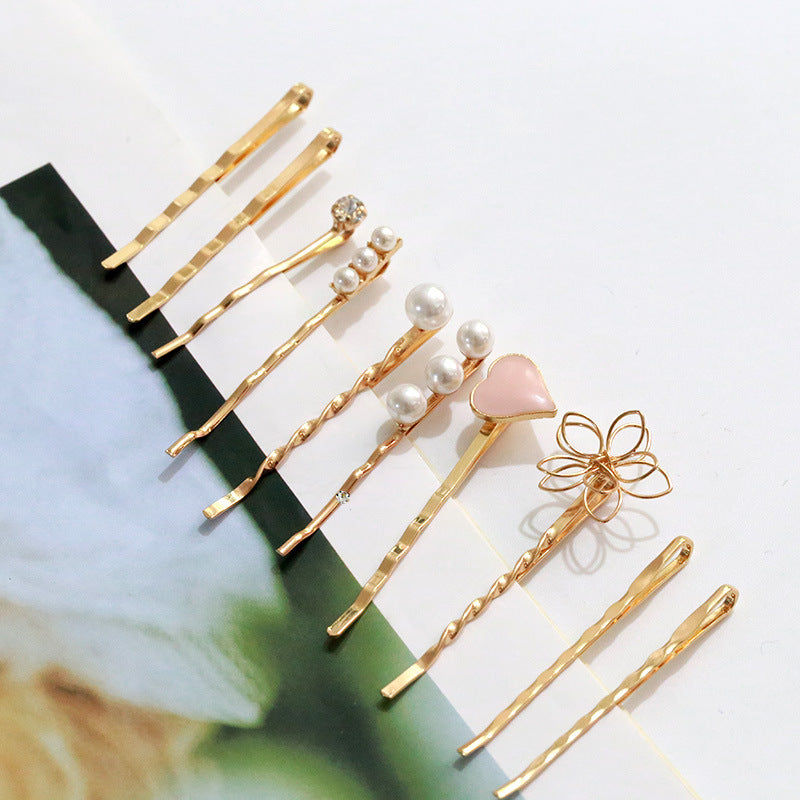 Wholesale Pearl Set Rhinestone Metal Word