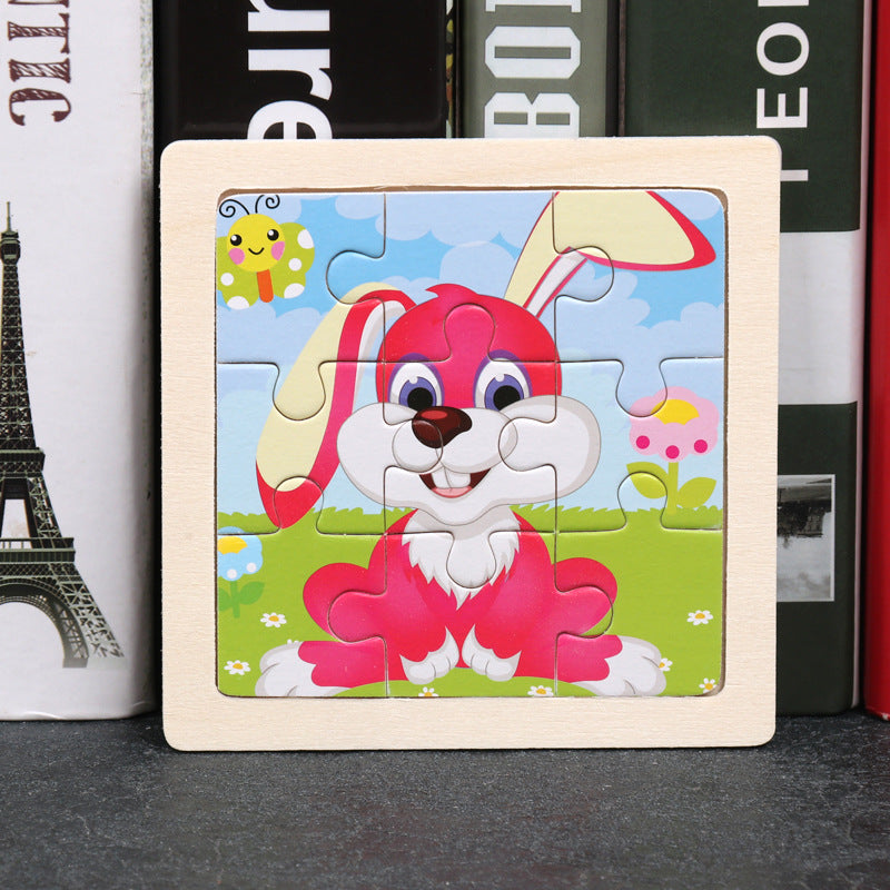 Wholesale Cartoon Animal Jigsaw Puzzle Wooden TOY