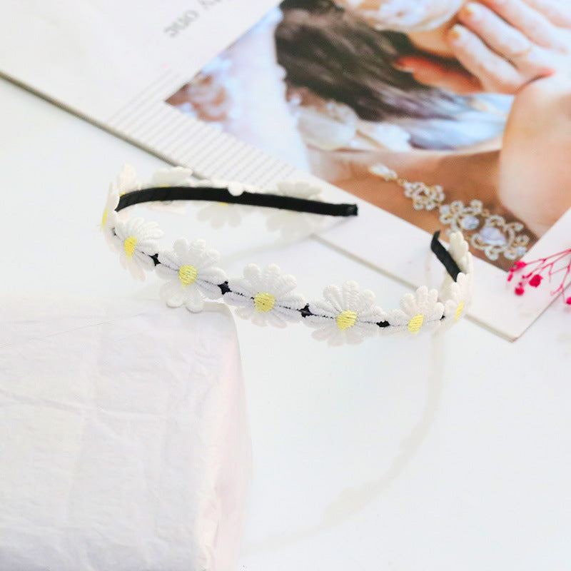 Wholesale Alloy Daisy Flower Bracelet Necklace Headband Hair Accessories Headgear