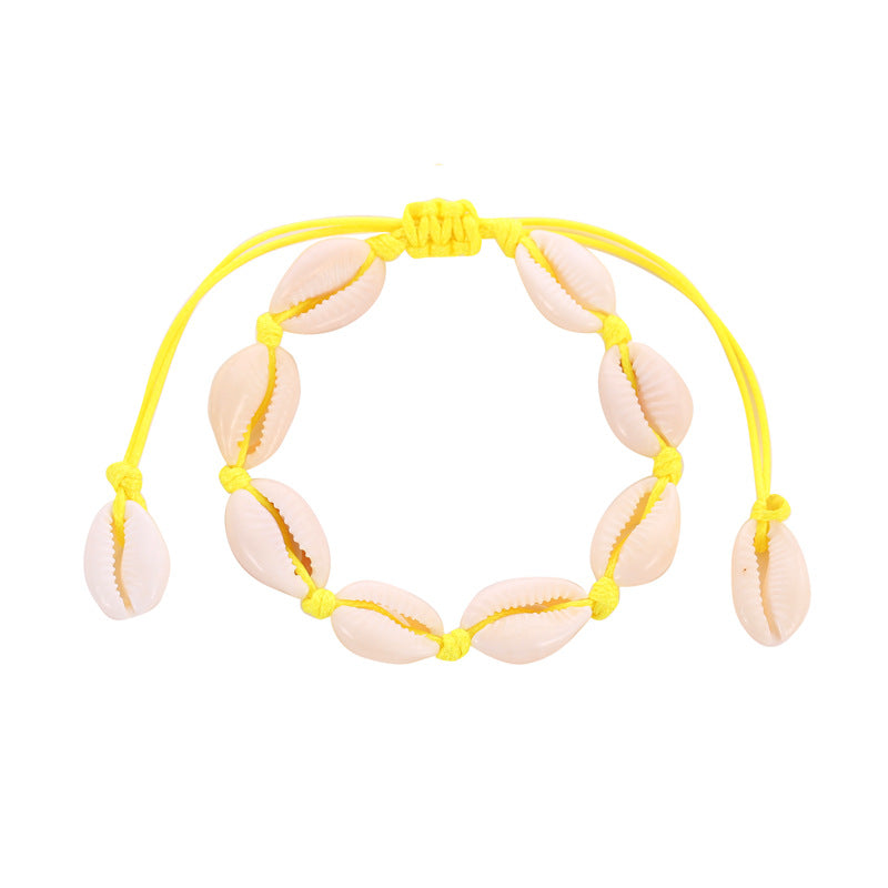 Pulsera De Aleación Tejida A Mano De Conchas Marinas al por mayor