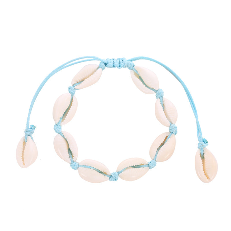 Pulsera De Aleación Tejida A Mano De Conchas Marinas al por mayor