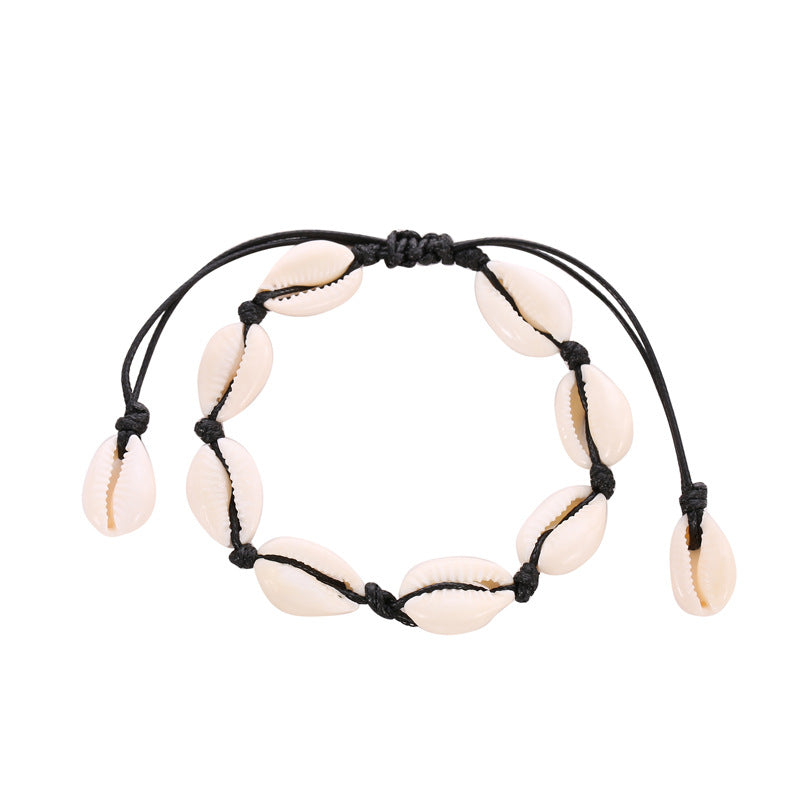 Pulsera De Aleación Tejida A Mano De Conchas Marinas al por mayor