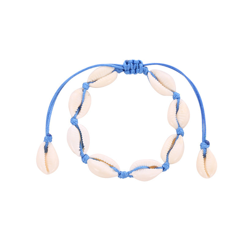 Pulsera De Aleación Tejida A Mano De Conchas Marinas al por mayor