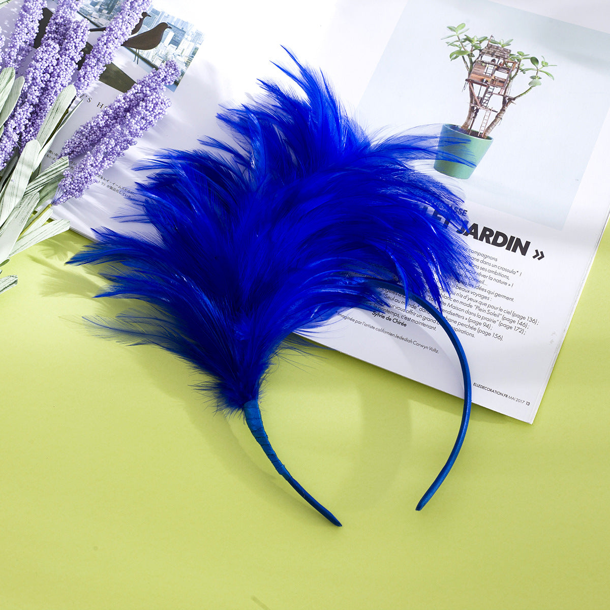 Tocado de plumas colorido al por mayor